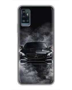 Чехол для ZTE Blade A71 с картинкой «Mercedes в дыму»