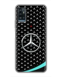 Чехол для ZTE Blade A71 с картинкой «Mercedes — бирюзовый акцент»