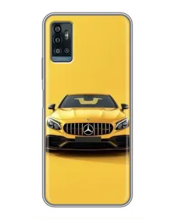 Чехол для ZTE Blade A71 с картинкой «Желтый Mercedes GT»