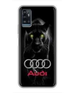 Чехол для ZTE Blade A71 с картинкой «Пантера и Audi»