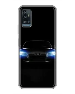 Чехол для ZTE Blade A71 с картинкой «Audi в неоне»