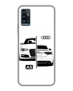 Чехол для ZTE Blade A71 с картинкой «Audi — контрастный дизайн»