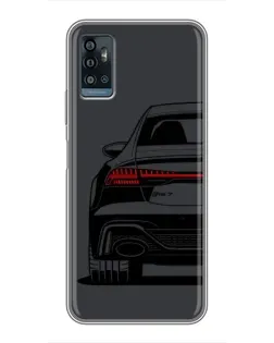 Чехол для ZTE Blade A71 с картинкой «Задняя часть Audi — арт»