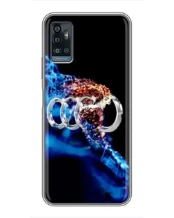 Чехол для ZTE Blade A71 с картинкой «Энергия лого Audi»