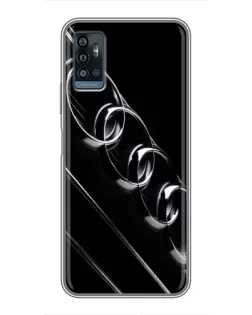 Чехол для ZTE Blade A71 с картинкой «Audi — абстрактные кольца»