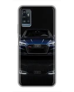 Чехол для ZTE Blade A71 с картинкой «Audi — ночное отражение»
