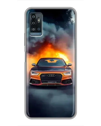 Чехол для ZTE Blade A71 с картинкой «Audi в огненном дыму» Чехол для ZTE Blade A71 с картинкой «Audi в огненном дыму»