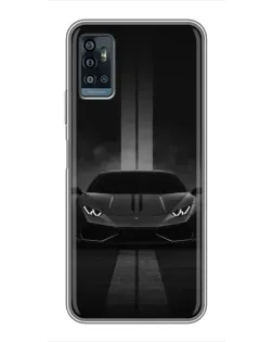 Чехол для ZTE Blade A71 с картинкой «Lamborghini симметрия дорог»