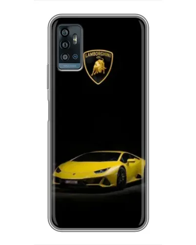 Чехол для ZTE Blade A71 с картинкой «Lamborghini желтый акцент»