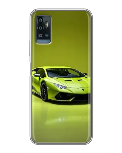 Чехол для ZTE Blade A71 с картинкой «Салатовый Lamborghini Huracan»
