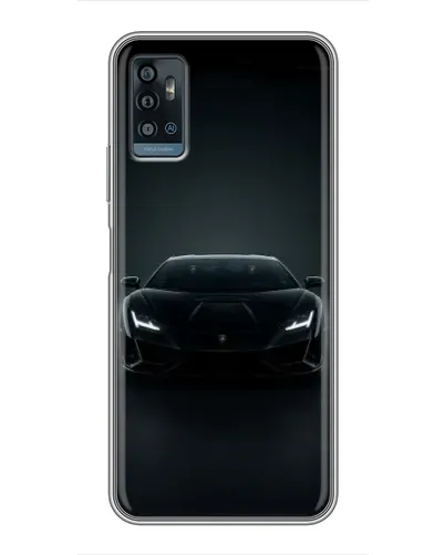 Чехол для ZTE Blade A71 с картинкой «Черный Lamborghini Aventador»
