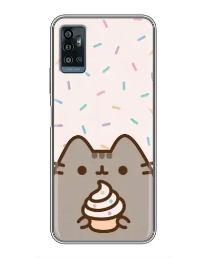 Чехол для ZTE Blade A71 с картинкой «Пушин с кексом»