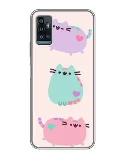 Чохол для ZTE Blade A71 з картинкою «Pusheen тріо» Чохол для ZTE Blade A71 з картинкою «Pusheen тріо»
