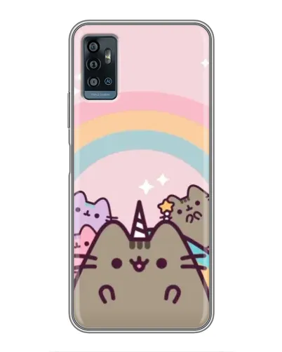 Чехол для ZTE Blade A71 с картинкой «Единорог Pusheen»