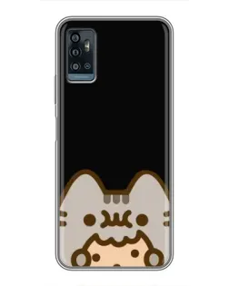 Чехол для ZTE Blade A71 с картинкой «Пушин на черном»