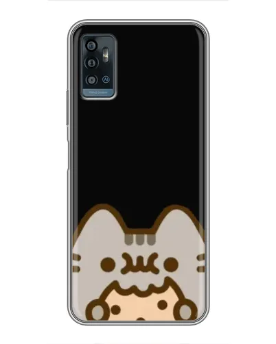Чехол для ZTE Blade A71 с картинкой «Пушин на черном»