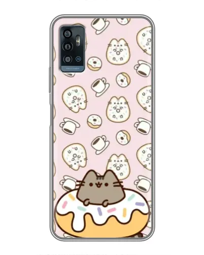 Чехол для ZTE Blade A71 с картинкой «Пушин на пончике»