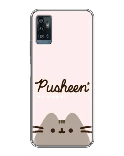Чехол для ZTE Blade A71 с картинкой «Pusheen логотип»