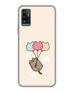 Чехол для ZTE Blade A71 с картинкой «Пушин на шариках»