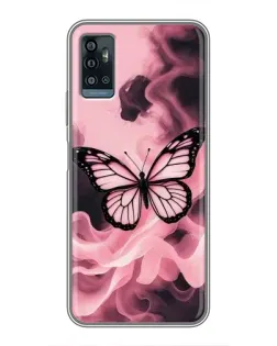Чехол для ZTE Blade A71 с картинкой «Бабочка в дыму» Чехол для ZTE Blade A71 с картинкой «Бабочка в дыму»