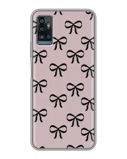 Чехол для ZTE Blade A71 с картинкой «Черные бантики»