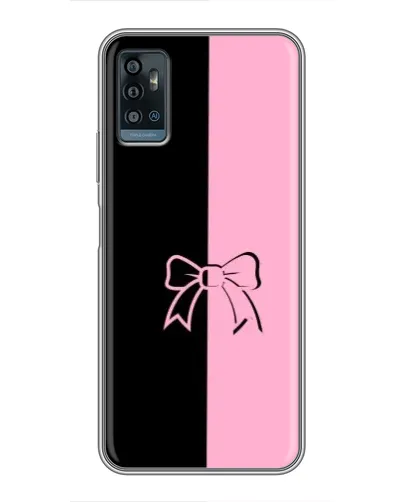 Чехол для ZTE Blade A71 с картинкой «Половинки банта»