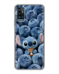 Чехол для ZTE Blade A71 с картинкой «Стич и голубика» Чехол для ZTE Blade A71 с картинкой «Стич и голубика»