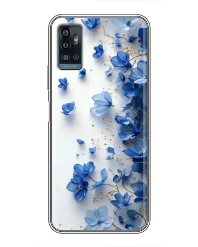 Чехол для ZTE Blade A71 с картинкой «Голубой цветочный каскад» Чехол для ZTE Blade A71 с картинкой «Голубой цветочный каскад»