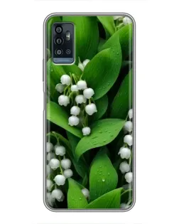 Чехол для ZTE Blade A71 с картинкой «Ландыши в зелени»