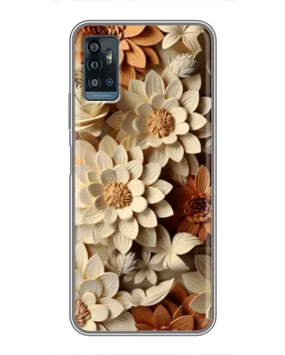 Чехол для ZTE Blade A71 с картинкой «Бежевый флористический декор» Чехол для ZTE Blade A71 с картинкой «Бежевый флористический декор»