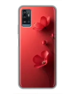 Чехол для ZTE Blade A71 с картинкой «Маковые соцветия»