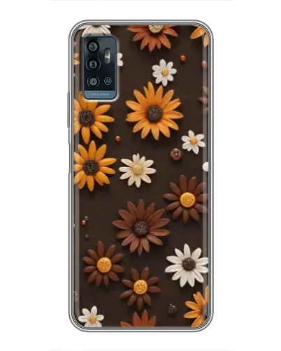 Чехол для ZTE Blade A71 с картинкой «Узор из маленьких подсолнухов» Чехол для ZTE Blade A71 с картинкой «Узор из маленьких подсолнухов»