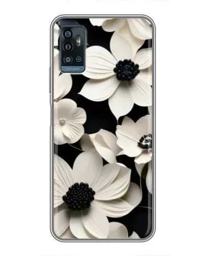 Чехол для ZTE Blade A71 с картинкой «Объемные белые цветы» Чехол для ZTE Blade A71 с картинкой «Объемные белые цветы»