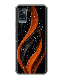 Чехол для ZTE Blade A71 с картинкой «Огненная звездная волна»