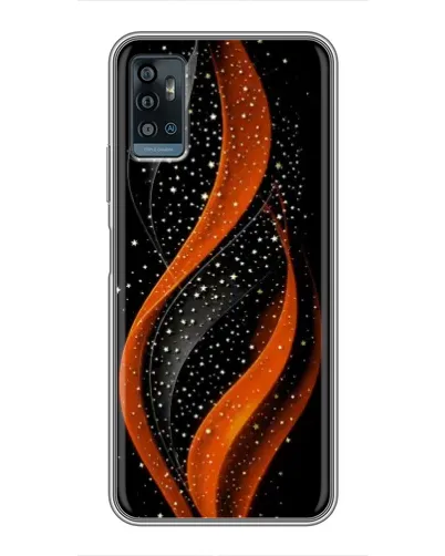 Чехол для ZTE Blade A71 с картинкой «Огненная звездная волна»