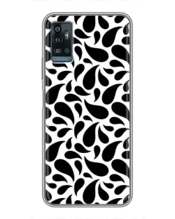 Чехол для ZTE Blade A71 с картинкой «Контрастные черные капли»