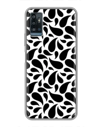 Чехол для ZTE Blade A71 с картинкой «Контрастные черные капли»