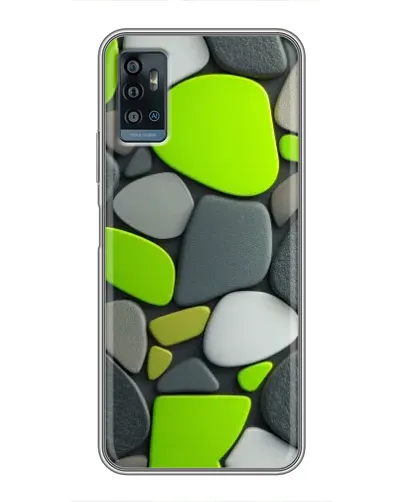 Чехол для ZTE Blade A71 с картинкой «Яркая неоновая галька»