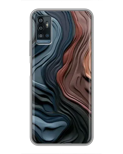 Чехол для ZTE Blade A71 с картинкой «Цветные волны каньона»