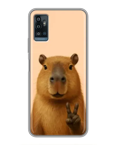 Чехол для ZTE Blade A71 с картинкой «Капибара виктория»