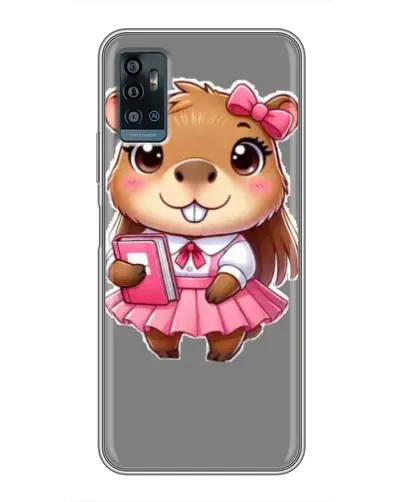 Чехол для ZTE Blade A71 с картинкой «Девочка капибара»