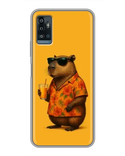 Чехол для ZTE Blade A71 с картинкой «Капибара на отдыхе»