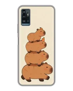 Чехол для ZTE Blade A71 с картинкой «Башня из капибар»