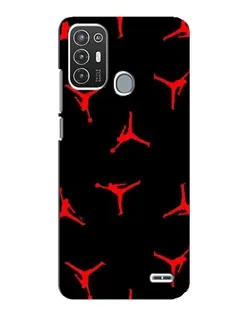 Чохол для ZTE Blade A72 з картинкою «Jordan Red Pattern»