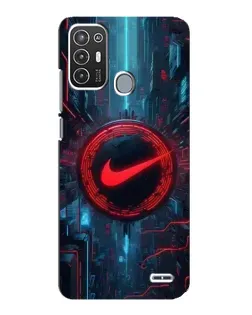 Чехол для ZTE Blade A72 с картинкой «Техногенный стиль Nike»