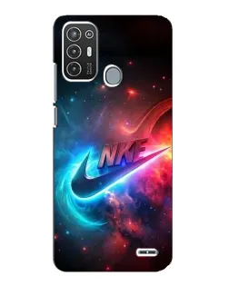 Чехол для ZTE Blade A72 с картинкой «Огненный логотип Nike»