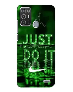 Чехол для ZTE Blade A72 с картинкой «Зеленый неоновый Nike»