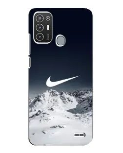 Чехол для ZTE Blade A72 с картинкой «Nike — зимние горы»
