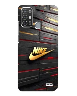 Чехол для ZTE Blade A72 с картинкой «Золотой Nike на металле»