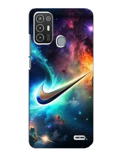 Чехол для ZTE Blade A72 с картинкой «Космический Nike Swoosh»